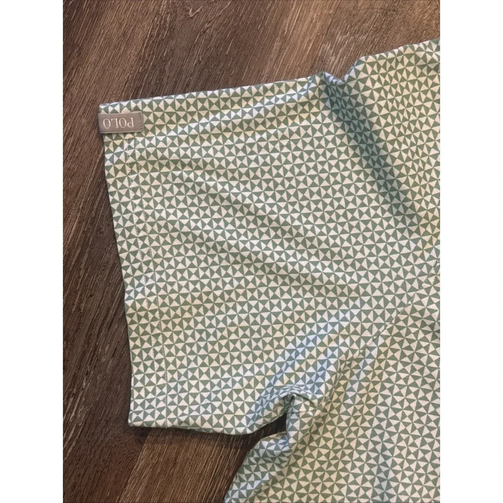 Polo Golf Ralph Lauren Men's XXL Short Sleeve Green/ White Argyle Diamond Print